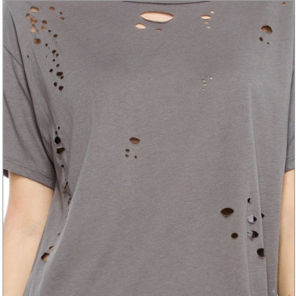 Ripped Modal/Cotton Boyfriend Tee - Picture 3 of 5